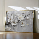 Floral 124 Canvas Art 60 x 40 cm / Black