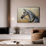 Horses 124 Canvas Art 60 x 40 cm / Black