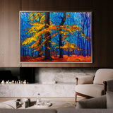 Landscape 124 Canvas Art 60 x 40 cm / Black