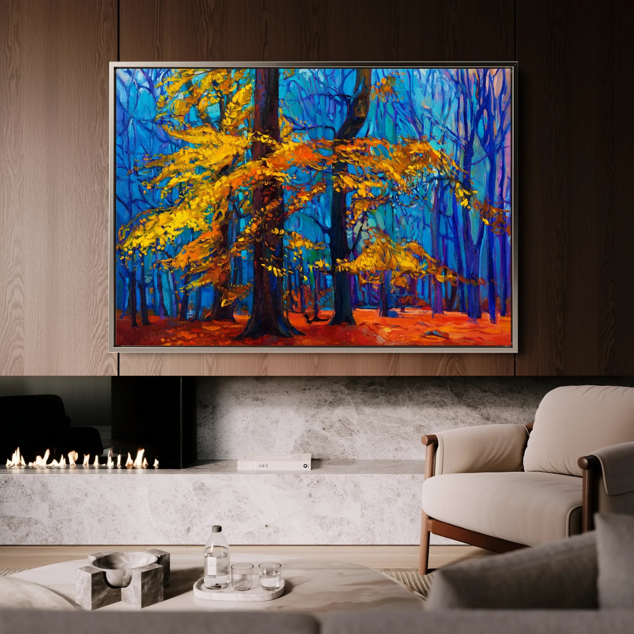 Landscape 124 Canvas Art 60 x 40 cm / Black