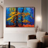 Landscape 124 Canvas Art 60 x 40 cm / Black