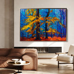 Landscape 124 Canvas Art 60 x 40 cm / Black