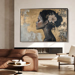Portrait 124 Canvas Art 60 x 40 cm / Black