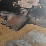Portrait 124 Canvas Art 60 x 40 cm / Black