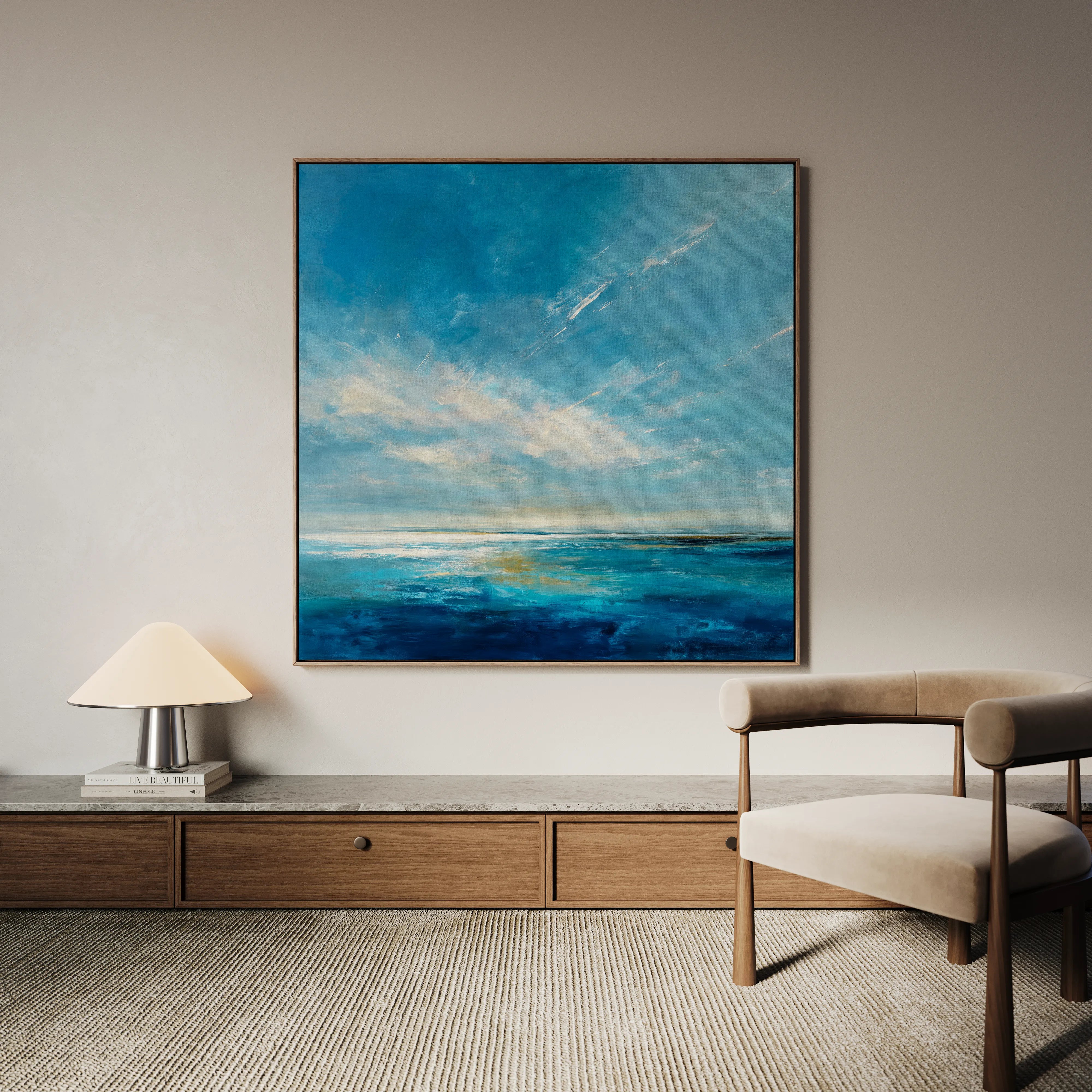 Abstract 1240 Canvas Art 60 x 60 cm / Black