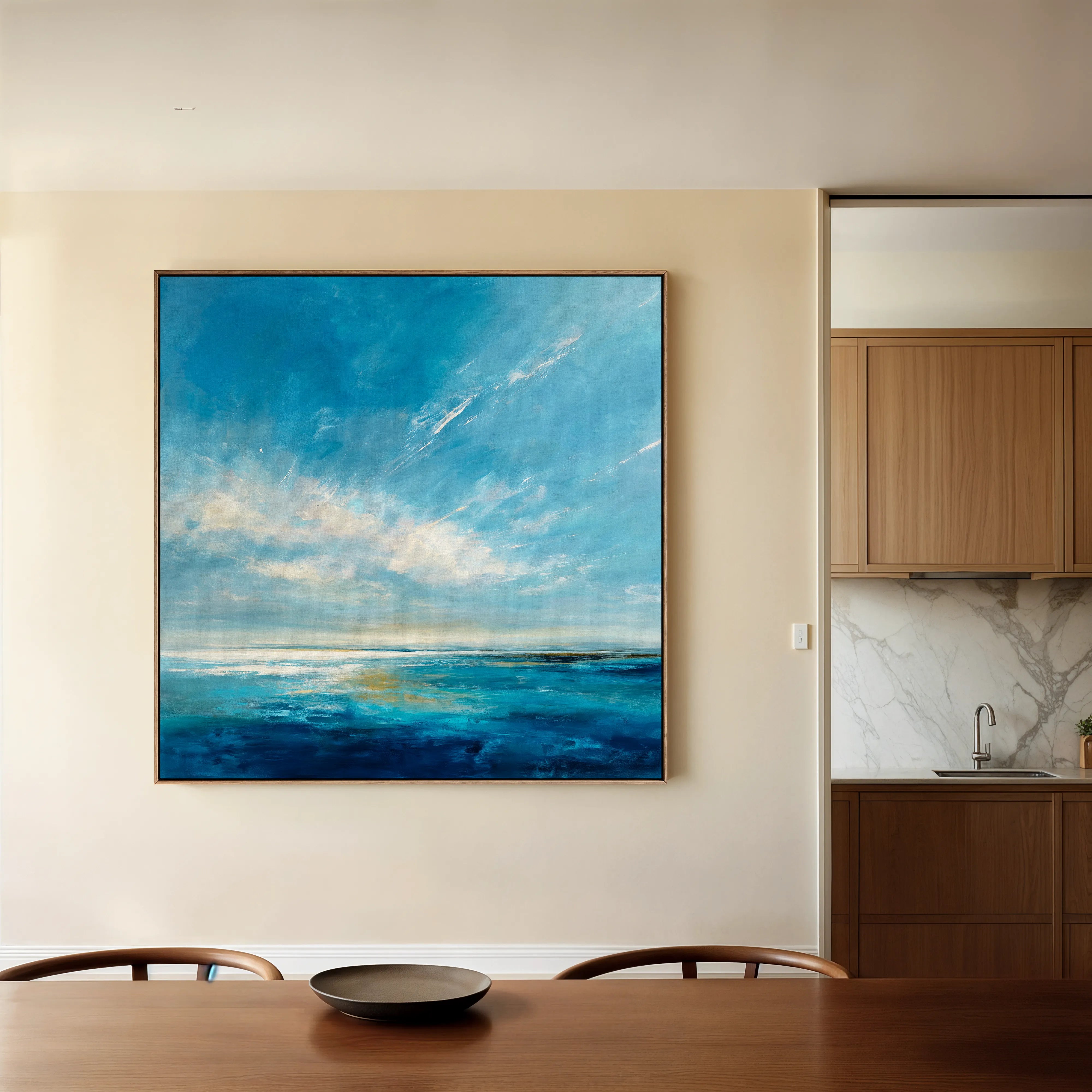 Abstract 1240 Canvas Art 60 x 60 cm / Black