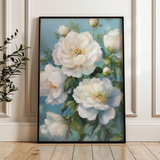 Floral 1240 Canvas Art 60 x 40 cm / Black