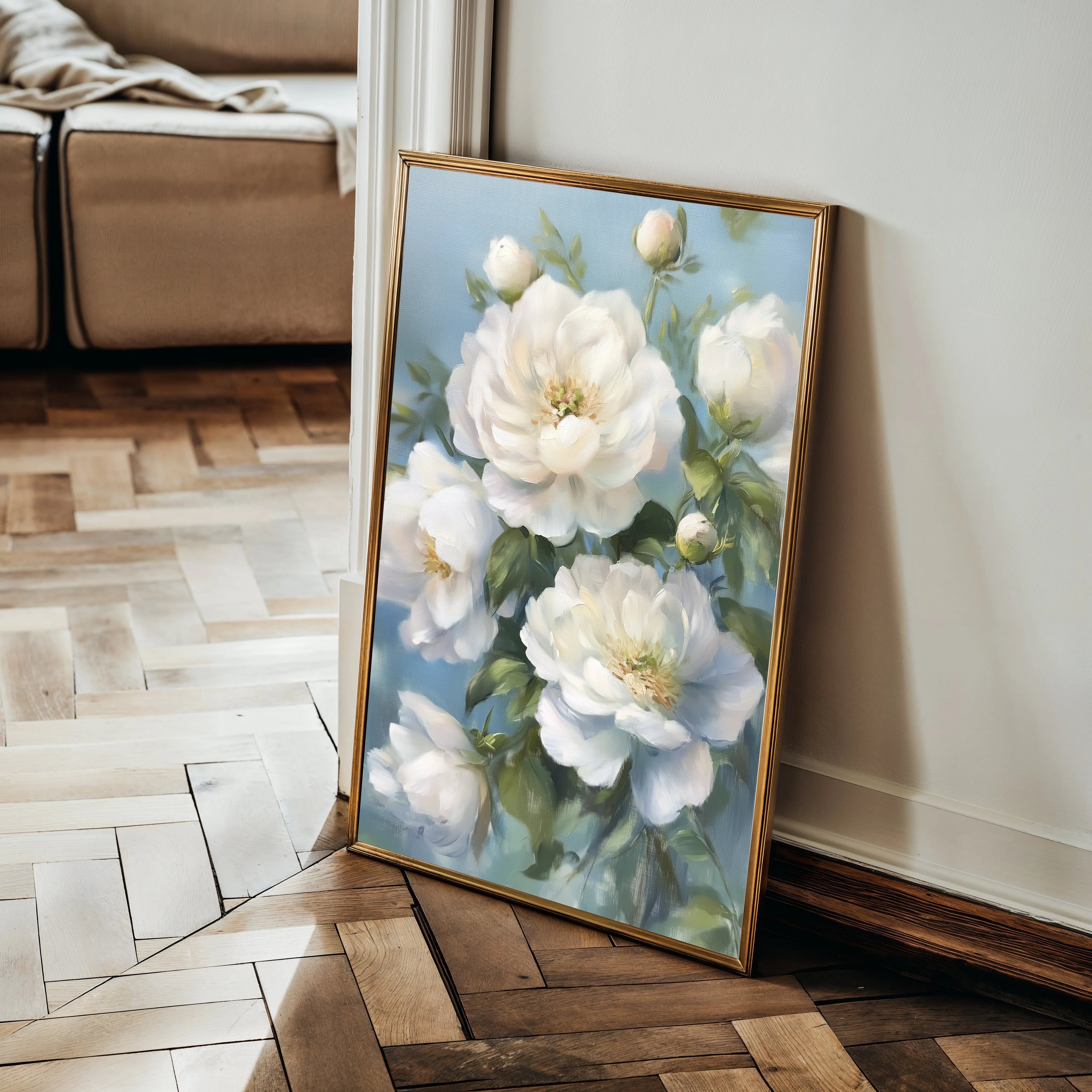 Floral 1240 Canvas Art 60 x 40 cm / Black