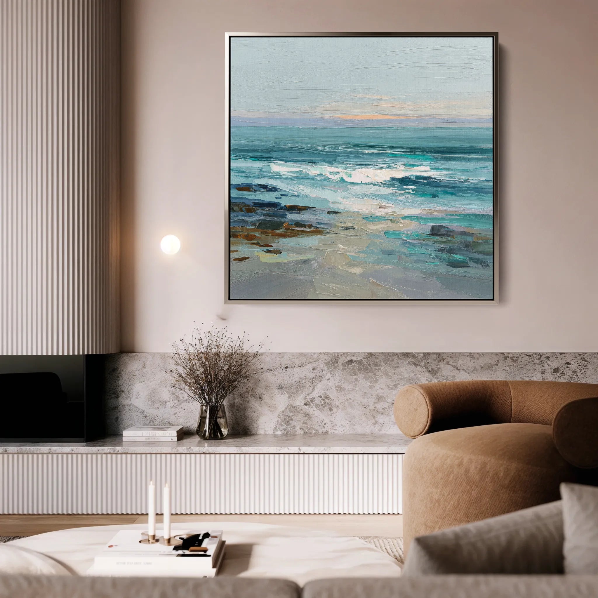 Abstract 1241 Canvas Art 60 x 60 cm / Black
