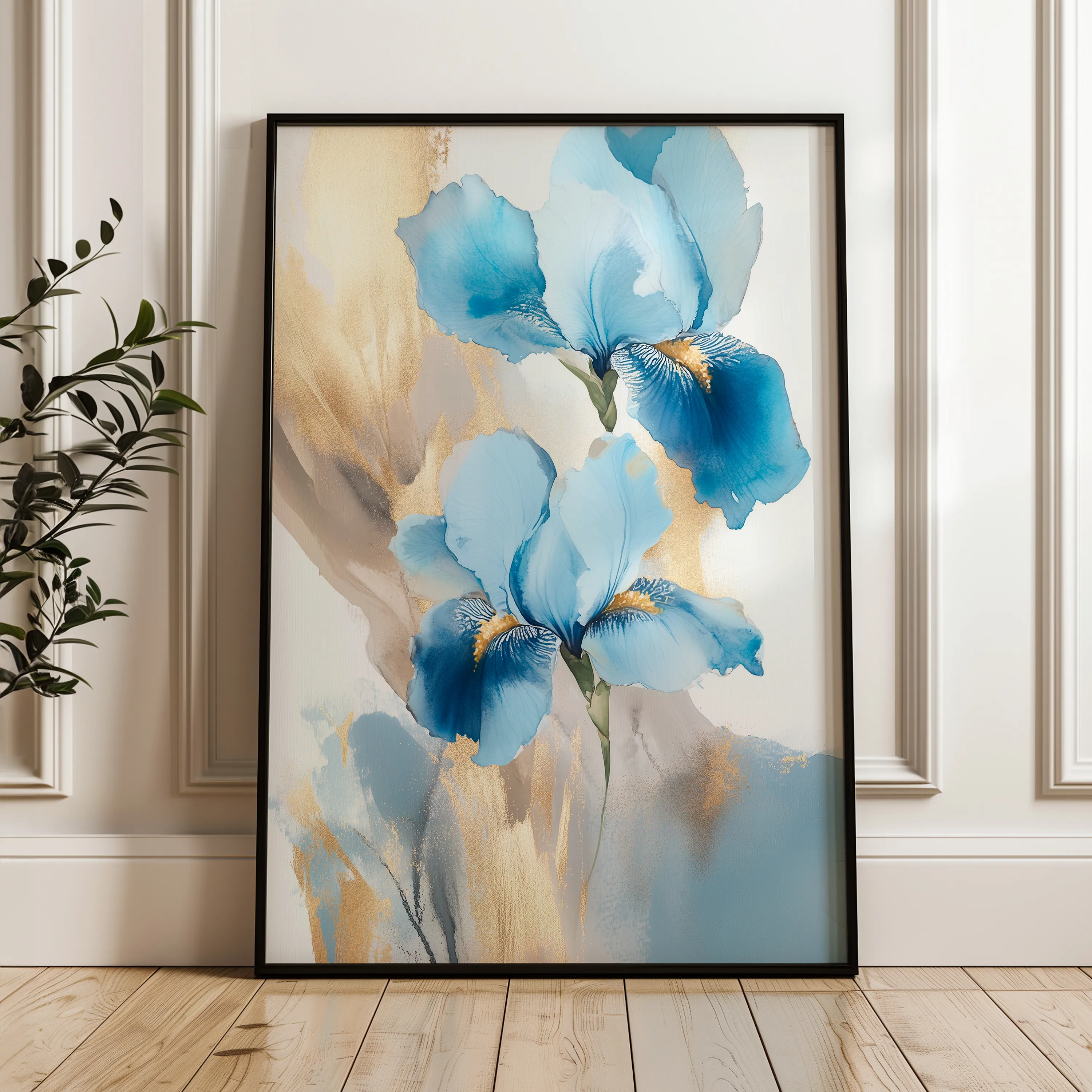 Floral 1241 Canvas Art 60 x 40 cm / Black