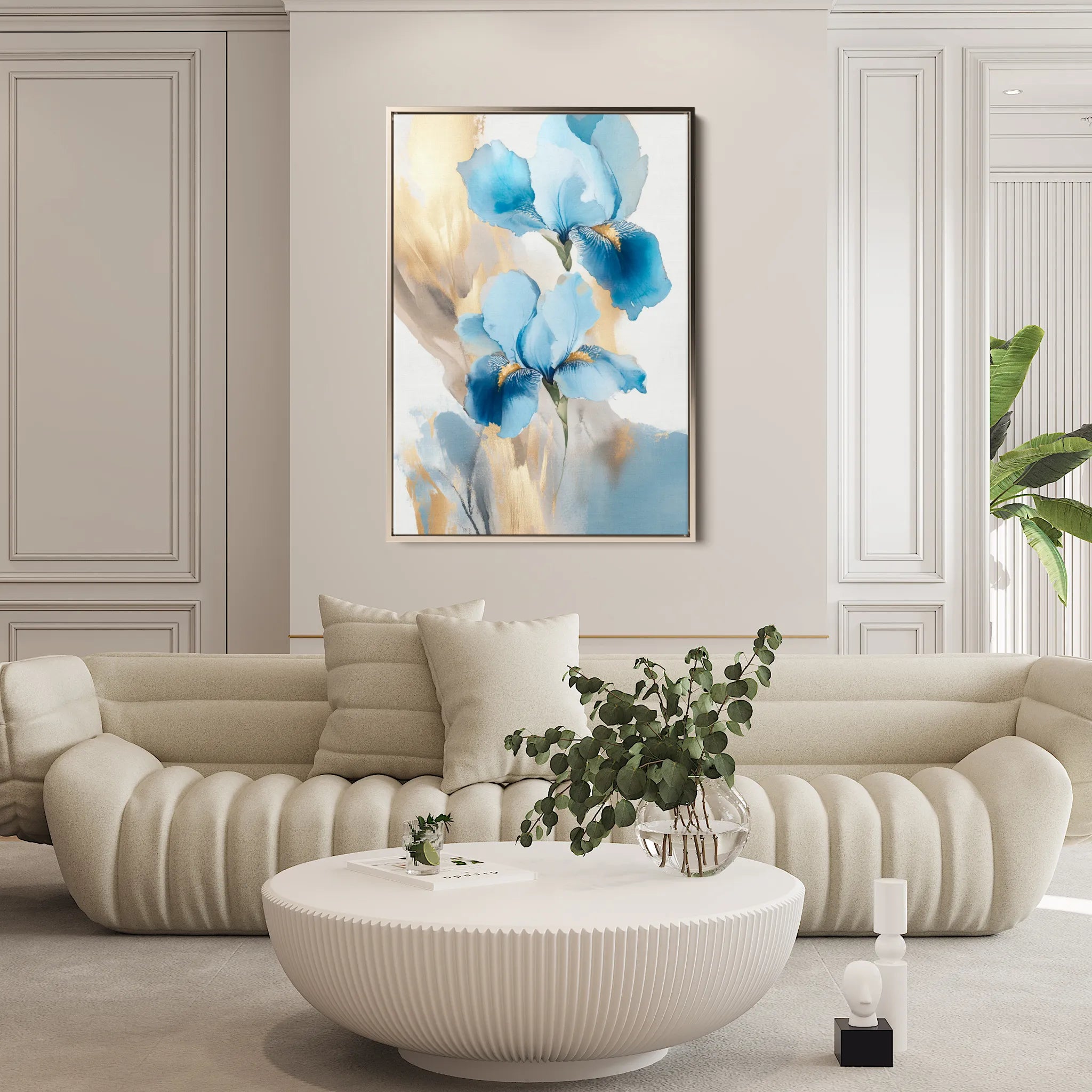 Floral 1241 Canvas Art 60 x 40 cm / Black