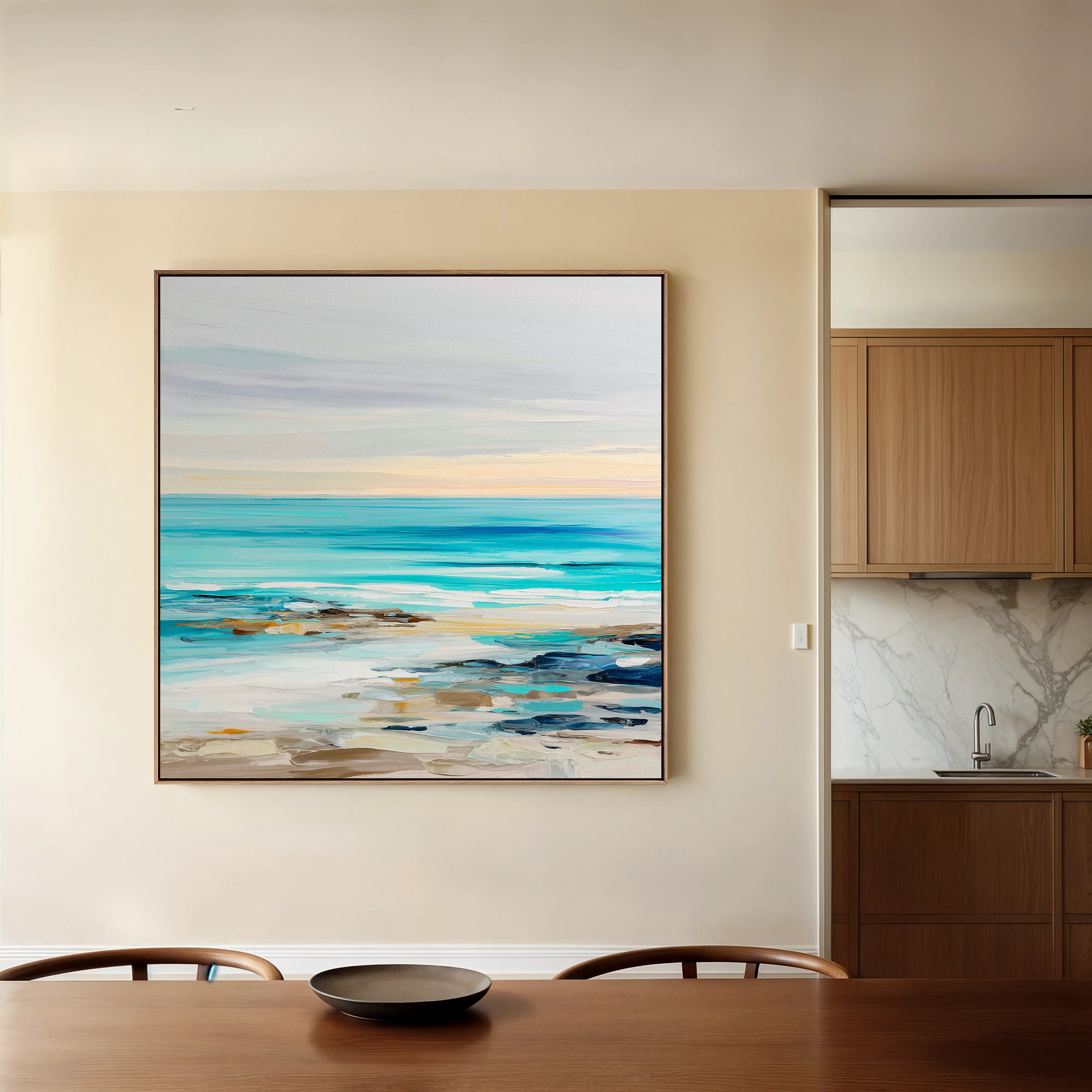 Abstract 1242 Canvas Art 60 x 60 cm / Black