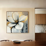 Floral 1242 Canvas Art 60 x 60 cm / Black