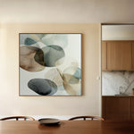 Abstract 1243 Canvas Art 60 x 60 cm / Black