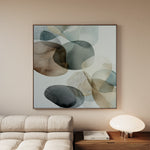 Abstract 1243 Canvas Art 60 x 60 cm / Black
