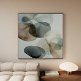 Abstract 1243 Canvas Art 60 x 60 cm / Black
