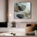 Abstract 1243 Canvas Art 60 x 60 cm / Black