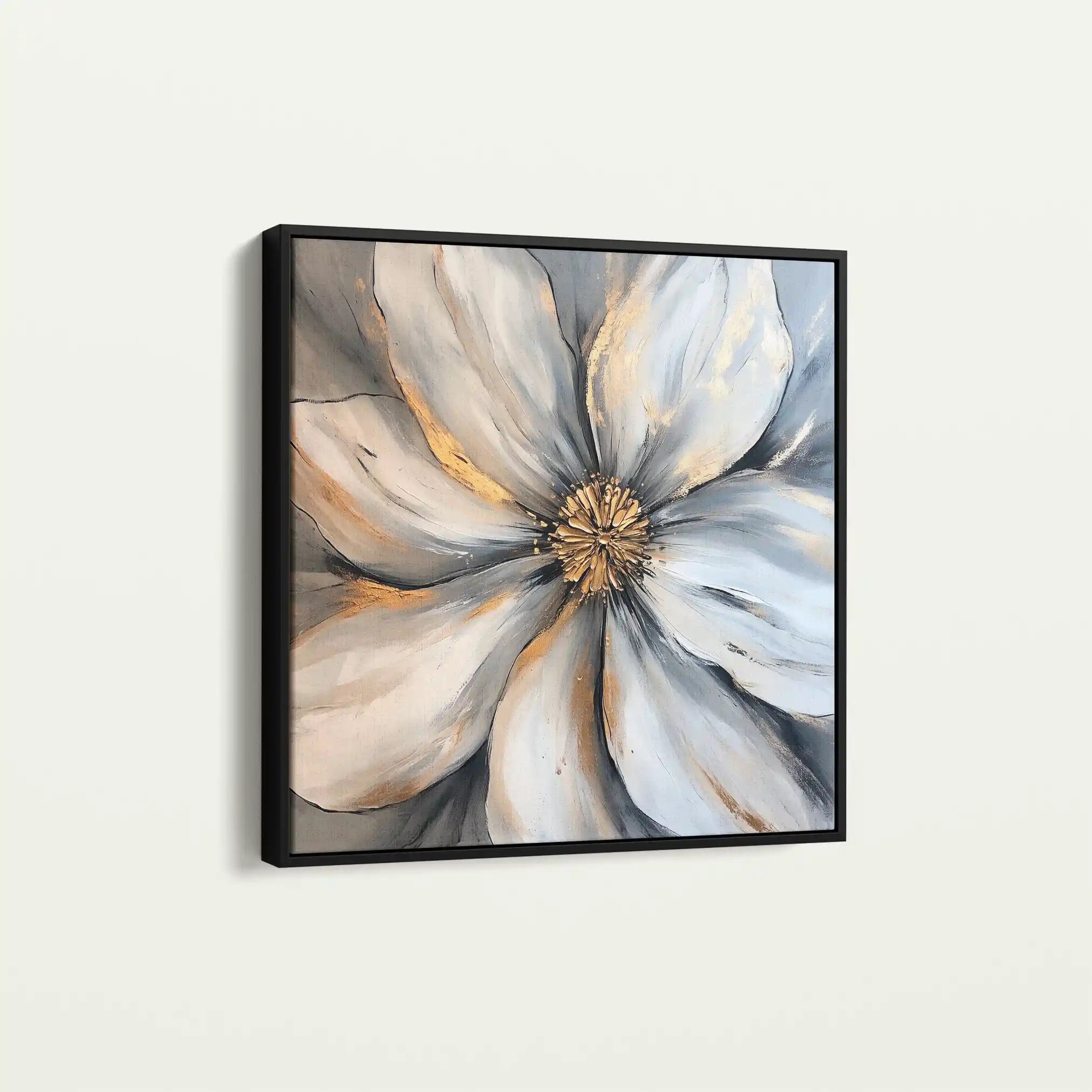 Floral 1243 Canvas Art 60 x 60 cm / Black