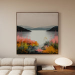 Abstract 1244 Canvas Art 60 x 60 cm / Black