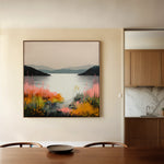 Abstract 1244 Canvas Art 60 x 60 cm / Black