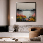 Abstract 1244 Canvas Art 60 x 60 cm / Black