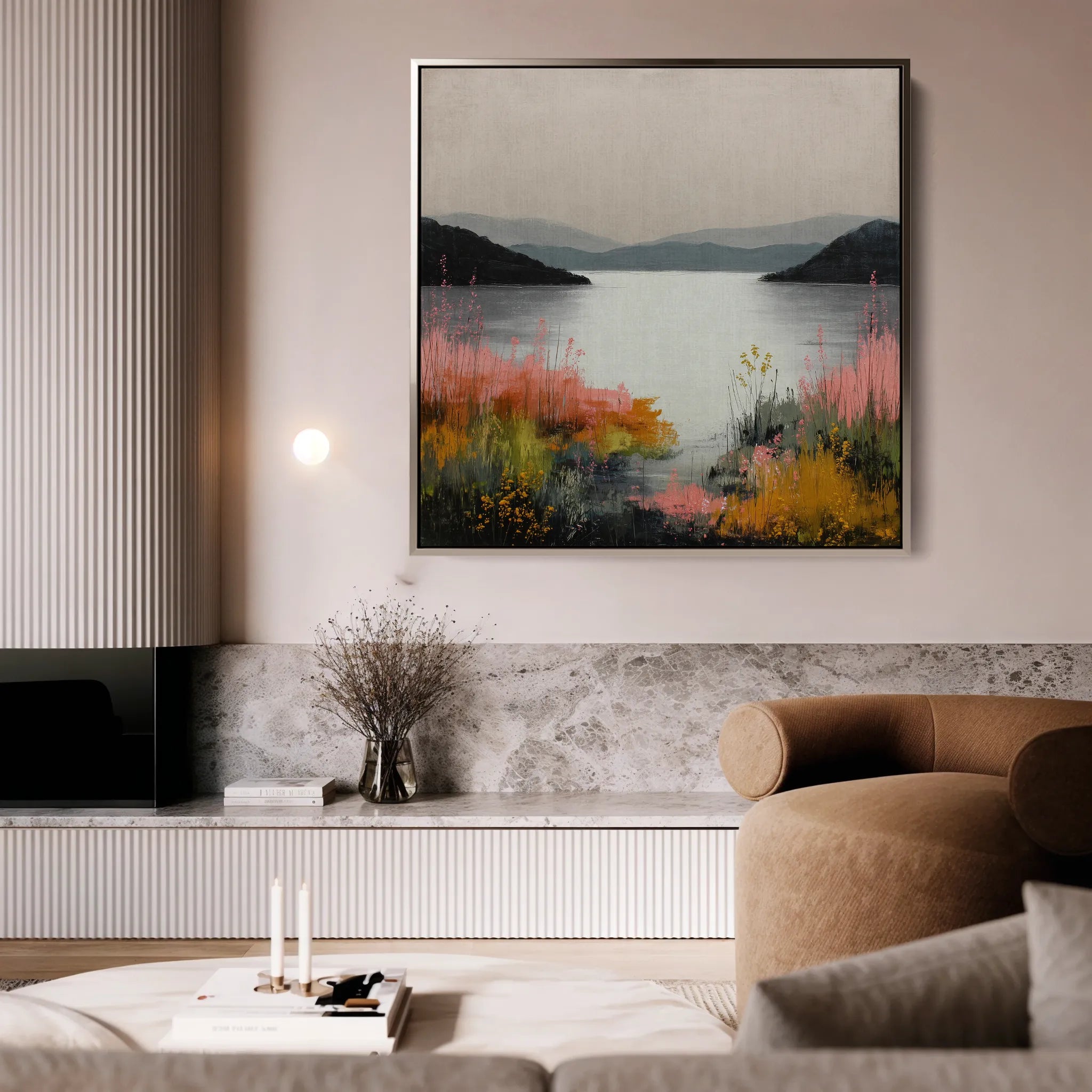 Abstract 1244 Canvas Art 60 x 60 cm / Black