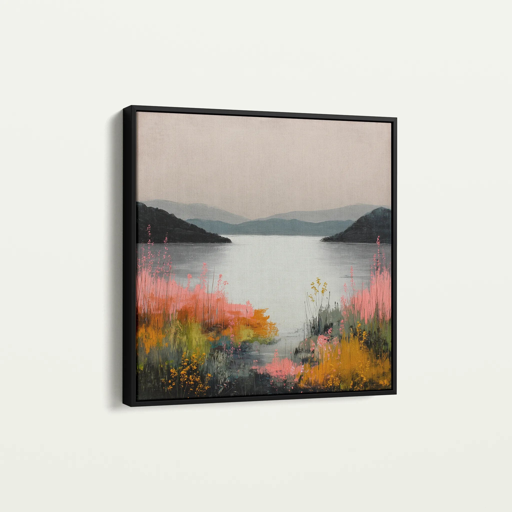 Abstract 1244 Canvas Art 60 x 60 cm / Black
