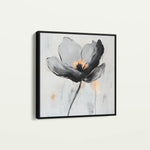 Floral 1244 Canvas Art 60 x 60 cm / Black