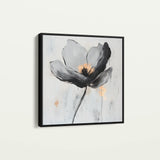 Floral 1244 Canvas Art 60 x 60 cm / Black