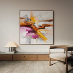 Abstract 1245 Canvas Art 60 x 60 cm / Black