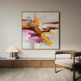 Abstract 1245 Canvas Art 60 x 60 cm / Black