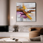 Abstract 1245 Canvas Art 60 x 60 cm / Black