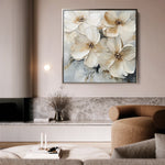 Floral 1245 Canvas Art 60 x 60 cm / Black