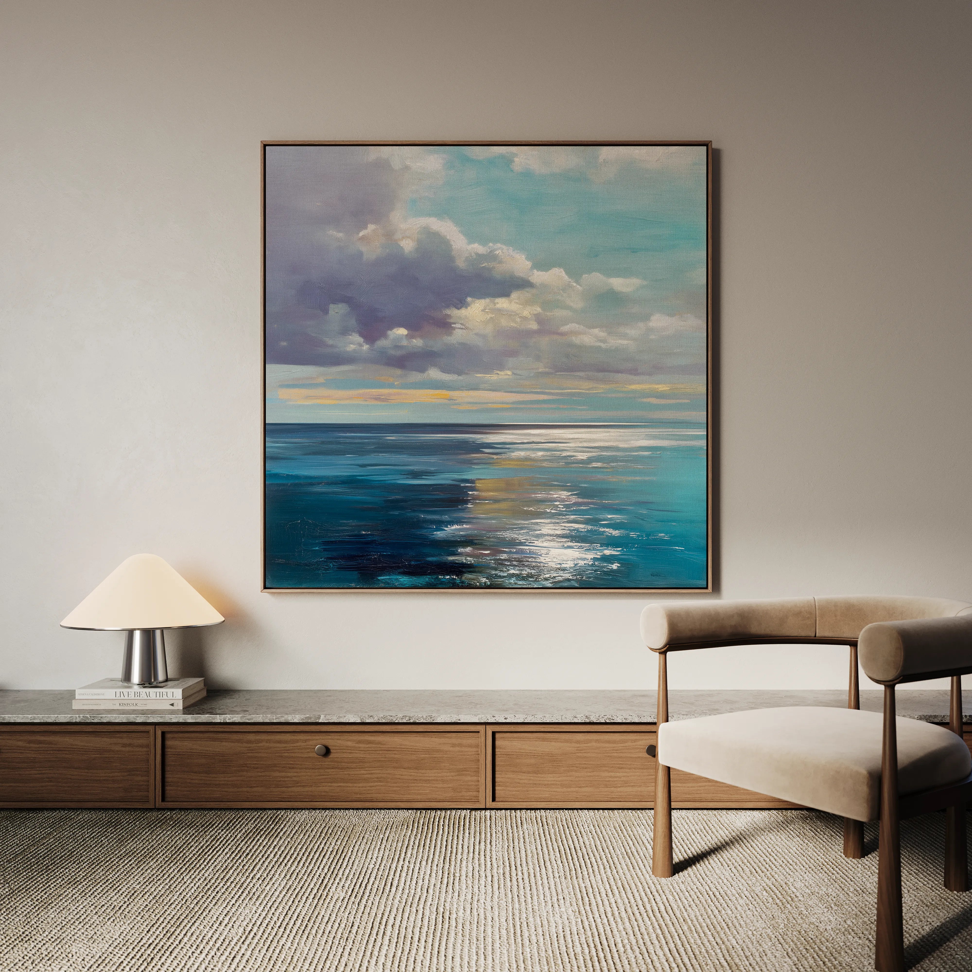 Abstract 1246 Canvas Art 60 x 60 cm / Black