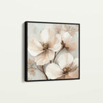 Floral 1246 Canvas Art 60 x 60 cm / Black