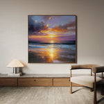 Abstract 1249 Canvas Art 60 x 60 cm / Black