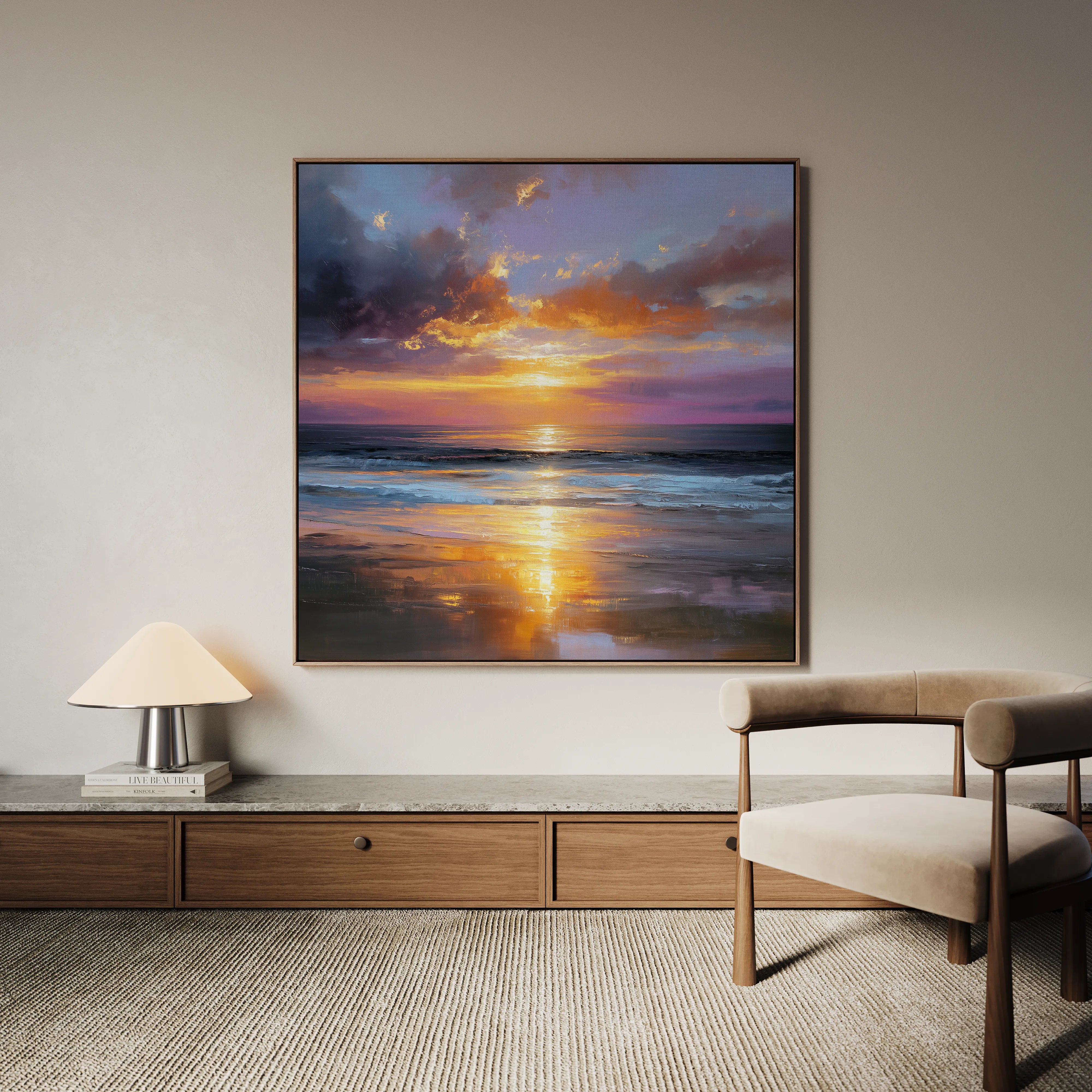 Abstract 1249 Canvas Art 60 x 60 cm / Black