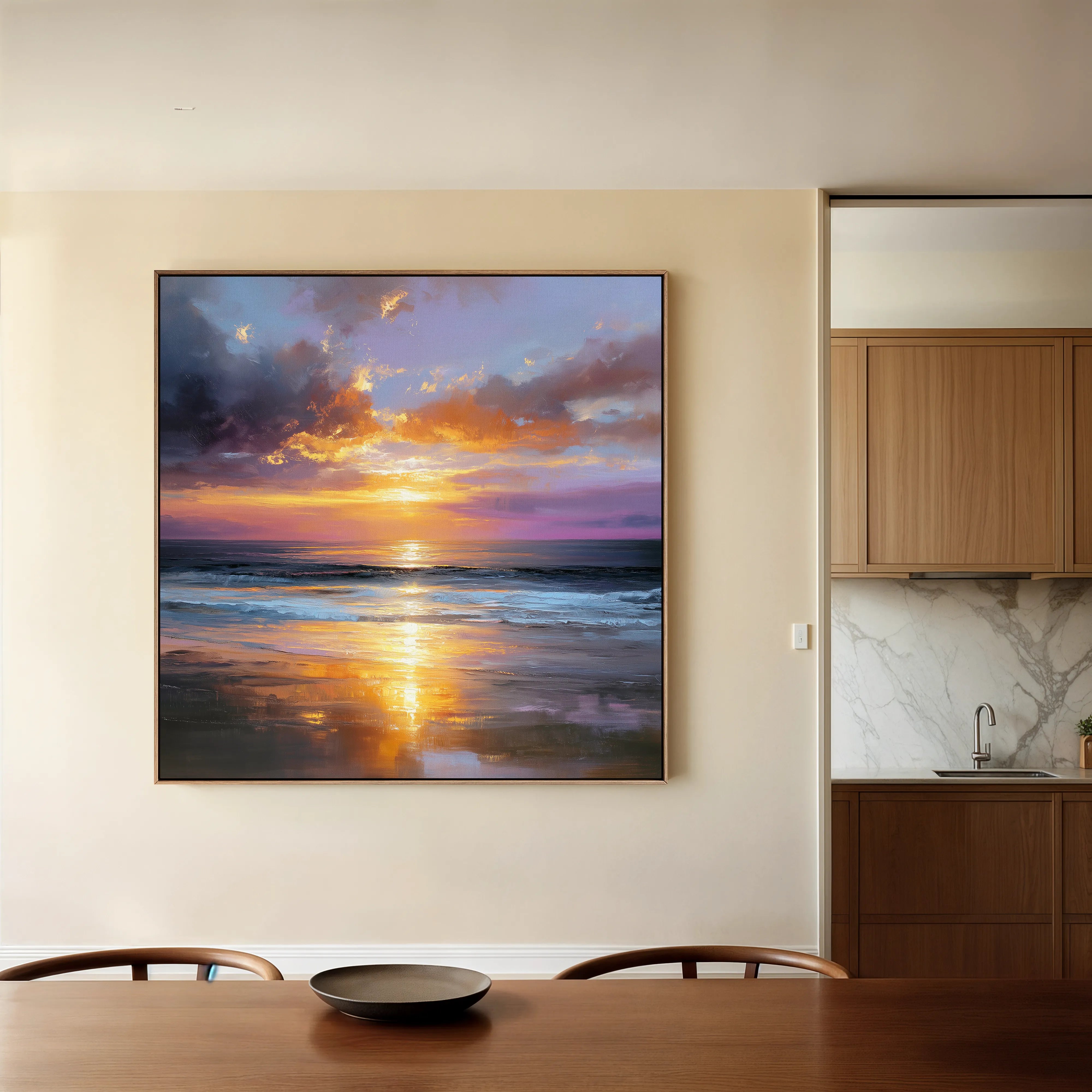 Abstract 1249 Canvas Art 60 x 60 cm / Black