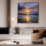 Abstract 1249 Canvas Art 60 x 60 cm / Black