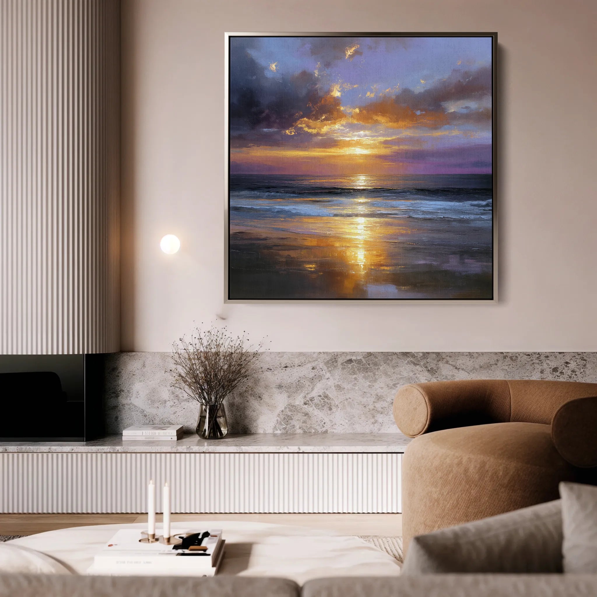 Abstract 1249 Canvas Art 60 x 60 cm / Black