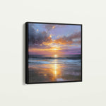 Abstract 1249 Canvas Art 60 x 60 cm / Black