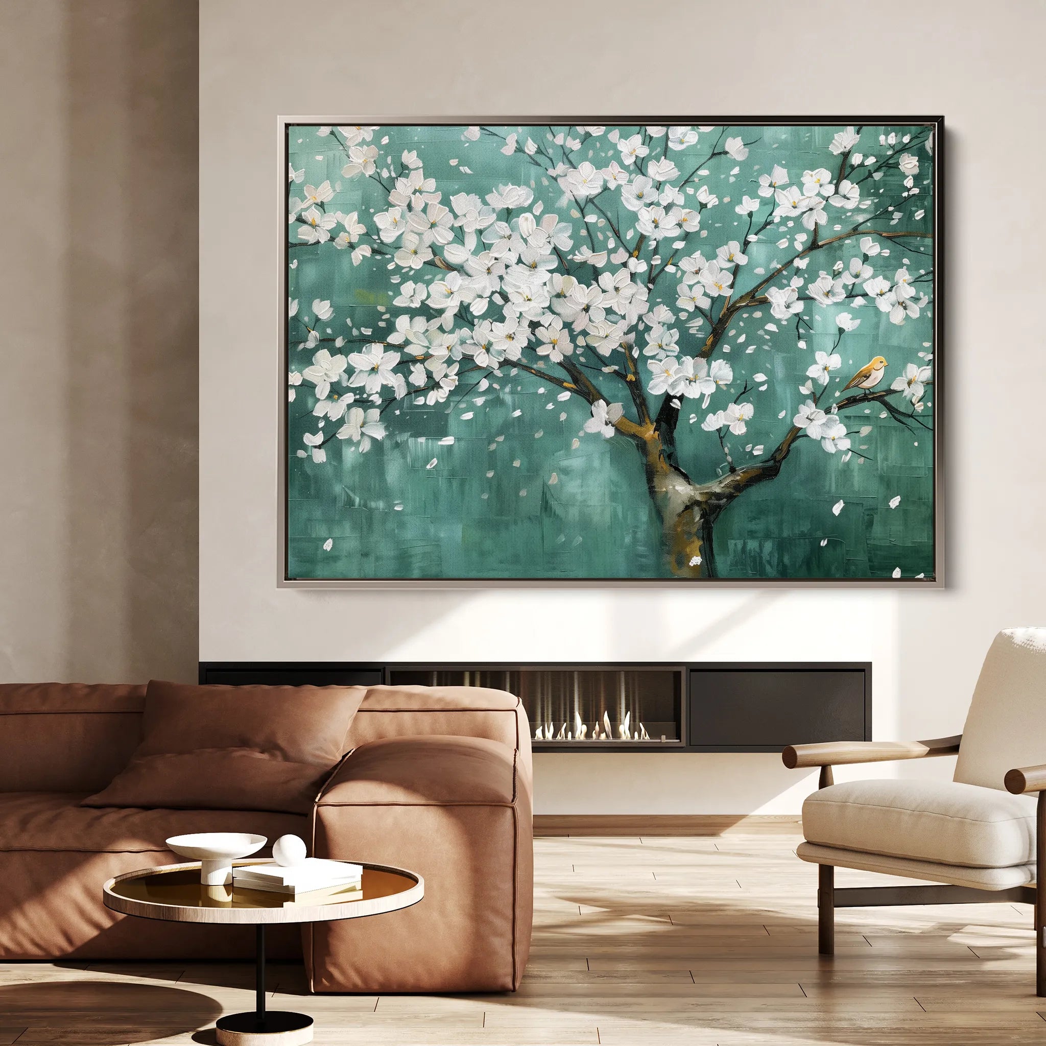 Floral 125 Canvas Art 60 x 40 cm / Black