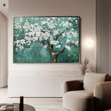 Floral 125 Canvas Art 60 x 40 cm / Black