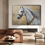 Horses 125 Canvas Art 60 x 40 cm / Black