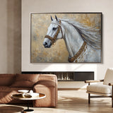 Horses 125 Canvas Art 60 x 40 cm / Black
