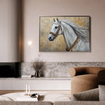 Horses 125 Canvas Art 60 x 40 cm / Black