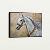 Horses 125 Canvas Art 60 x 40 cm / Black