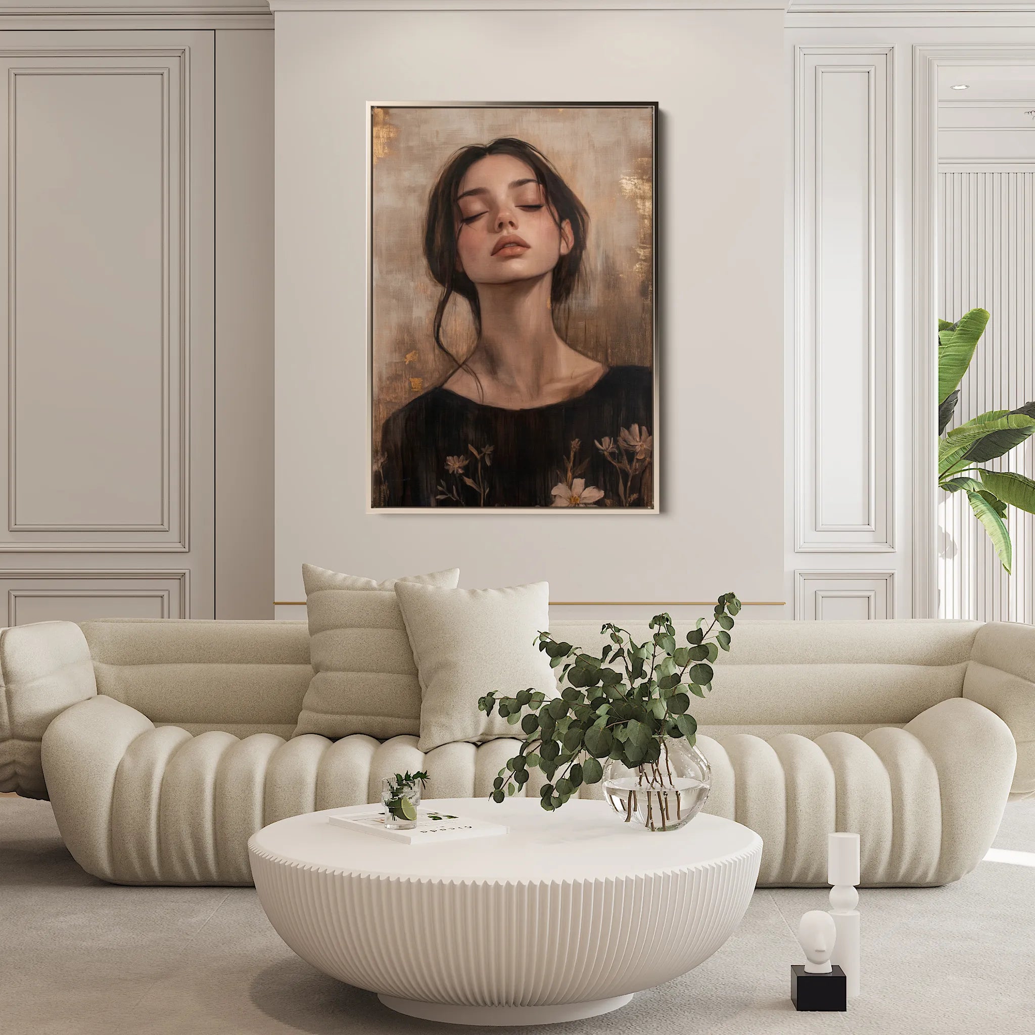 Portrait 125 Canvas Art 60 x 40 cm / Black