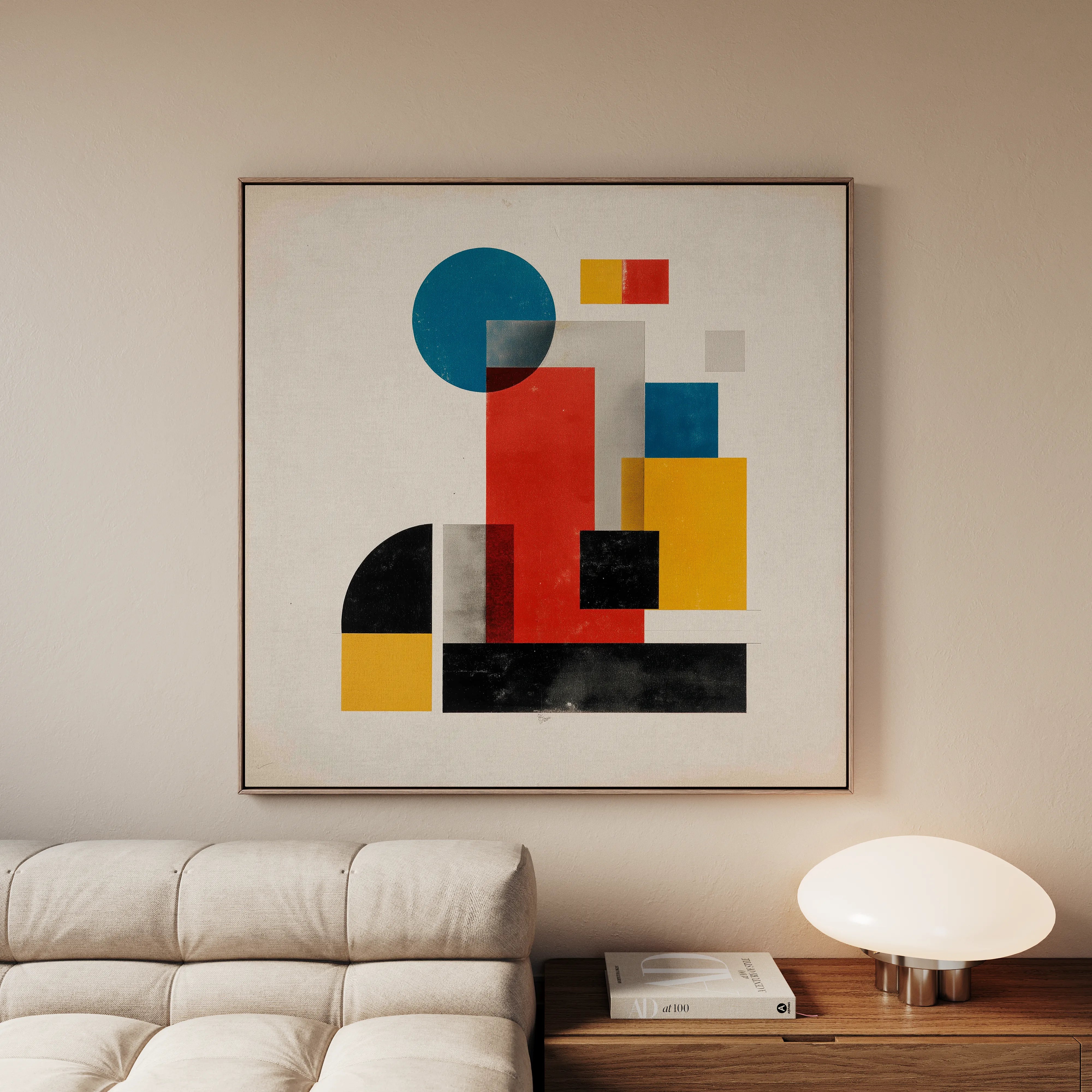Abstract 1250 Canvas Art 60 x 60 cm / Black