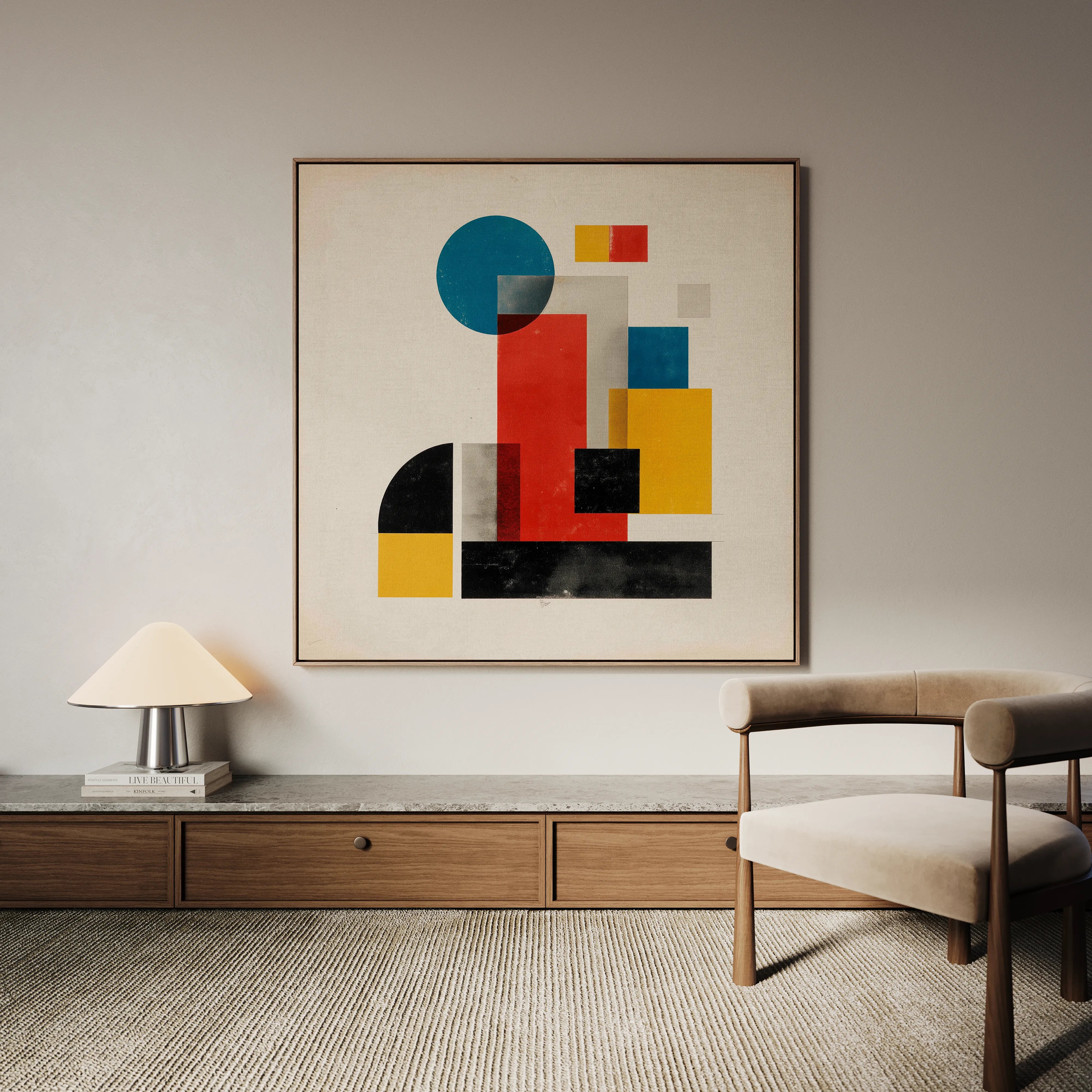 Abstract 1250 Canvas Art 60 x 60 cm / Black